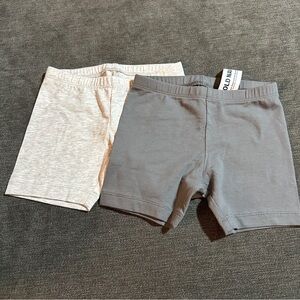 Old Navy Kids heather Gray and Gray Bike Shorts Duo size 3T NWT